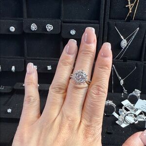 Elegant Silver Diamond Ring